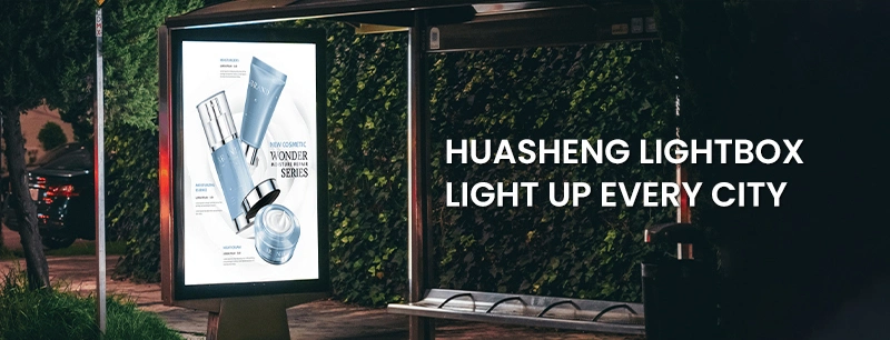 Huasheng Restaurants Display Menu Board Lightbox Outdoor Flexface Light Box