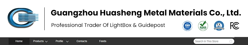 Huasheng Aluminium Portable Floor Standing Double Sided LED Illuminated Fabric Seg Lightbox