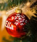High Quality Wooden Plastic Ornaments Ball Clear Hanging Decor Xmas Accory Resin Cream LED Lightedchristmas Tree Ornament